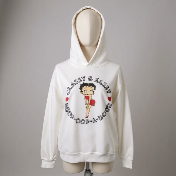 Classy & Sassy Betty Boop Hoodie – White – Size Large – NWT - Picture 2 of 8